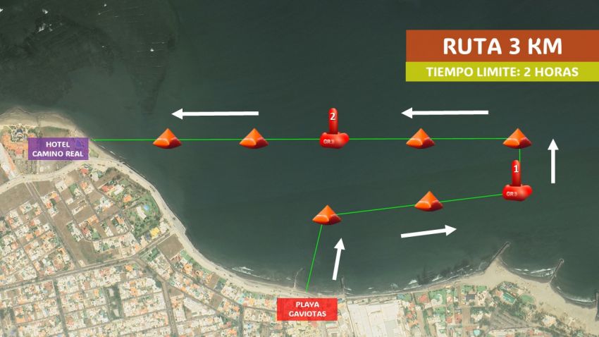 11ª TRAVESÍA DE AGUAS ABIERTAS GRAN RETTO VERACRUZ Ruta