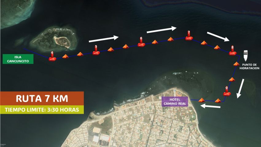 11ª TRAVESÍA DE AGUAS ABIERTAS GRAN RETTO VERACRUZ Ruta