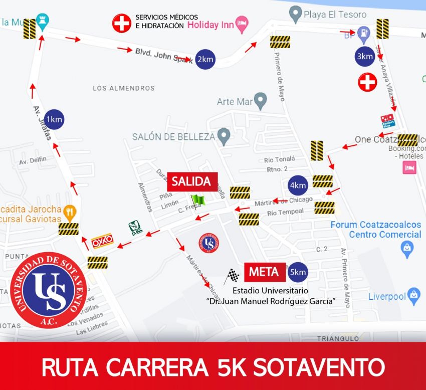 VIII CARRERA SOTAVENTO 2025 Ruta
