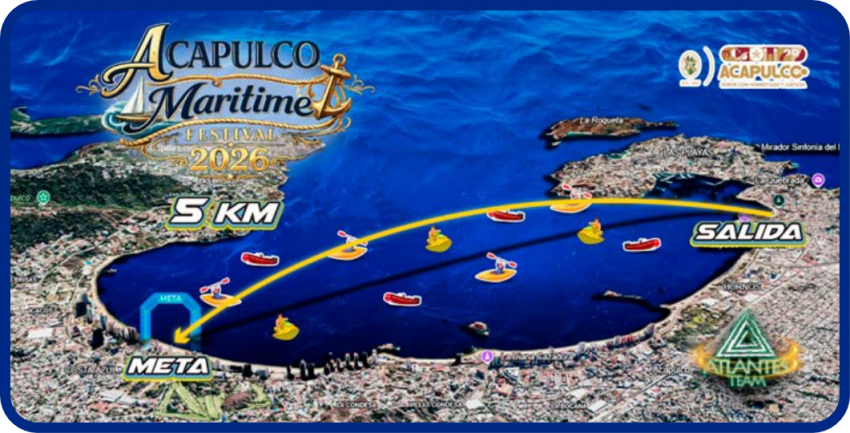 TORNEO DE AGUAS ABIERTAS DIA DE LA MARINA 2026 Ruta