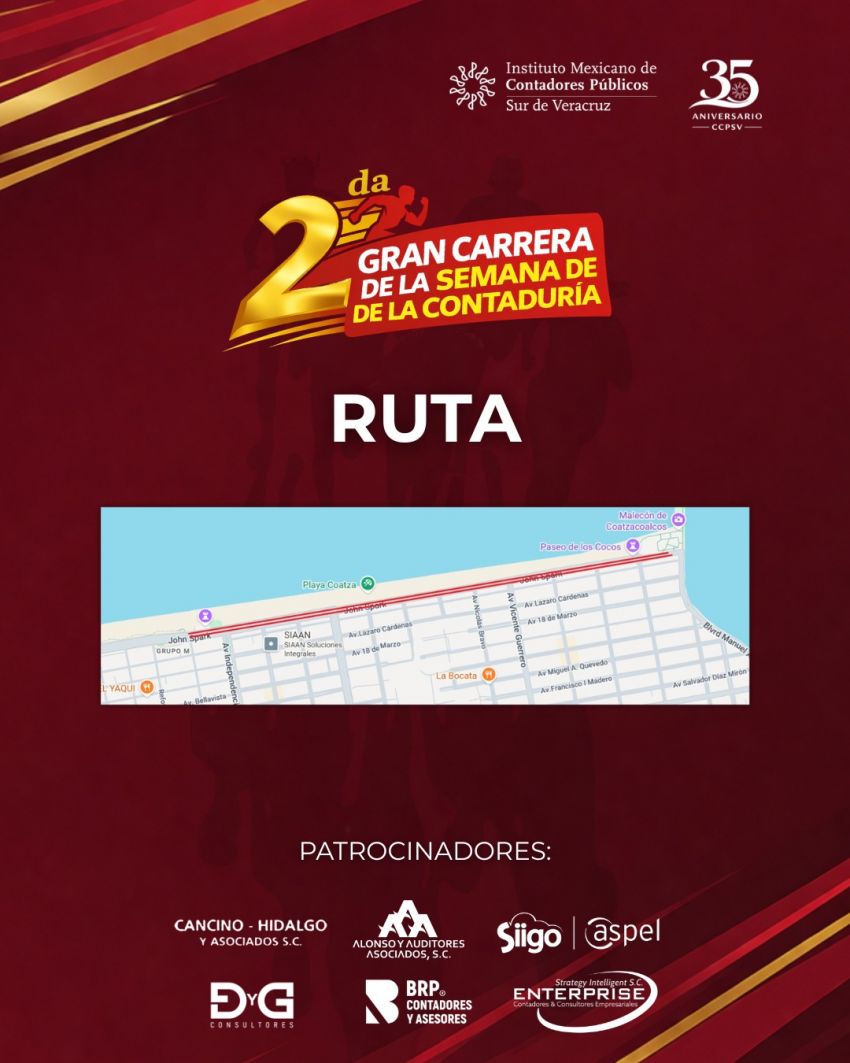 2DA GRAN CARRERA DE LA SEMANA DE LA CONTADURIA Ruta