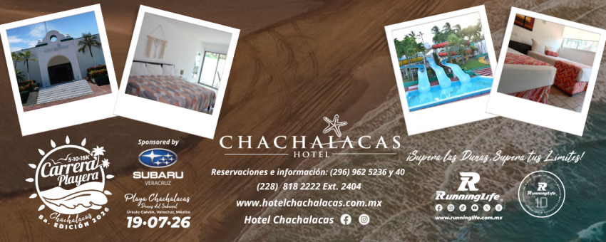 8ª CARRERA PLAYERA CHACHALACAS 2026 Hotel Sede