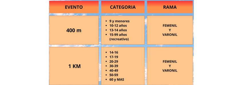 DESAFÍO OMILTEMETL AGUAS ABIERTAS 2027 Categorias