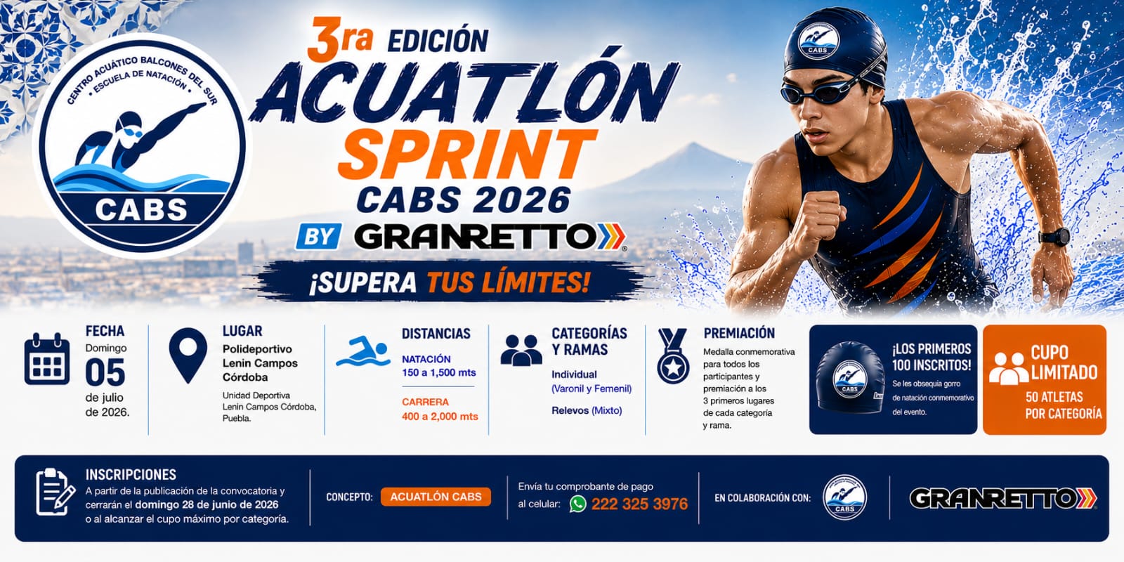3RA EDICIÓN ACUATLÓN SPRINT CABS 2026